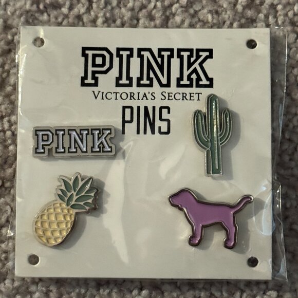 PINK Enamel Logo Accessory Pins - Picture 1 of 2